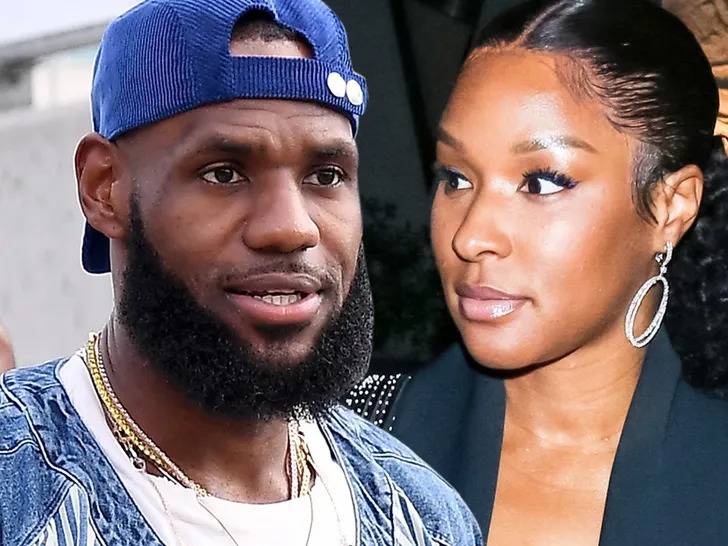 LeBron James with wife